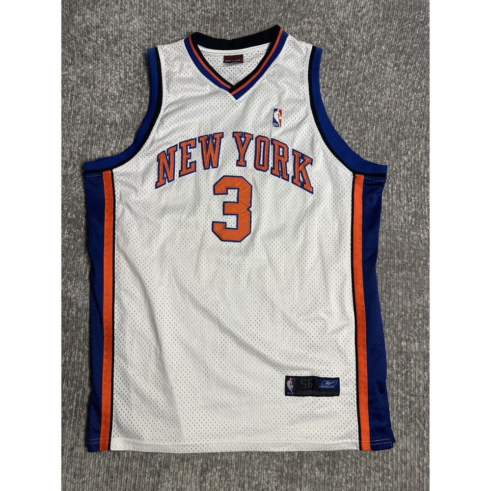 New York Knicks Jersey Stephon Marbury #3 VTG Reebok Authentic Sz 56